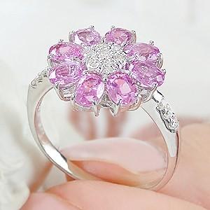 K18 WG ゴールド ダイヤモンド ダイヤ カラーストーン サファイア  