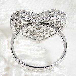 pt900 2.0ct パヴェ ダイヤモンド ハート リング プラチナ 2カラット 