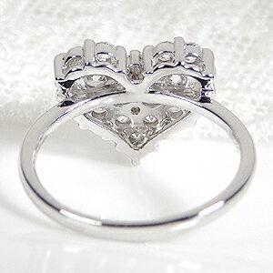 pt900 1.0ct パヴェ ダイヤモンド ハート リング プラチナ １カラット ダイアモンド 1ct 指輪 ギフト プレゼント 人気 婚約 ギフト プレゼント GUR1270の画像