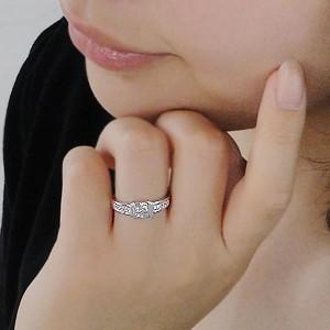 pt900 プラチナ ダイヤモンド ダイヤ 指輪 リング エタニティ 重ねづけ 大粒 SIクラス 0.6ct GUR1273の画像