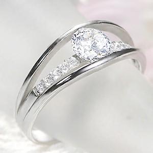 pt900 プラチナ ダイヤモンド ダイヤ 指輪 リング 0.6ctUP Hカラー SI-2クラス GOODカット 重ねづけ 一粒 GUR1274CGLの画像