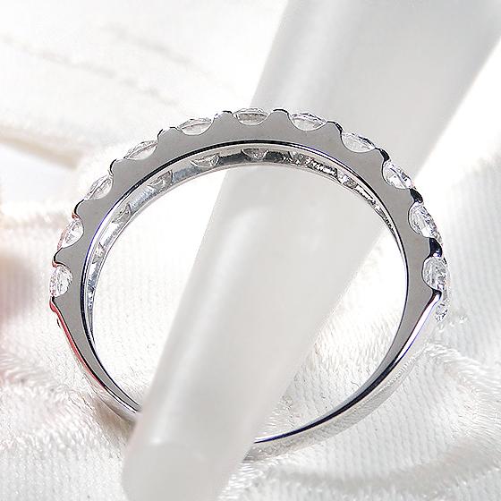 pt950 1.00ct ダイヤモンド エタニティリング 送料無料 ダイヤ プラチナ ハーフ エタニティ 結婚 婚約 指輪 1ct 1カラット ブライダル 記念 マリッジ GUR1280の画像