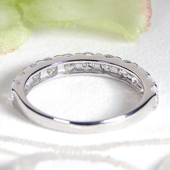 pt950 1.00ct ダイヤモンド エタニティリング 送料無料 ダイヤ プラチナ ハーフ エタニティ 結婚 婚約 指輪 1ct 1カラット ブライダル 記念 マリッジ GUR1280の画像