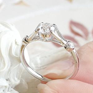 pt900 プラチナ ダイヤモンド ダイヤ 指輪 リング 0.6ct SIクラス 大粒 GUR1283の画像