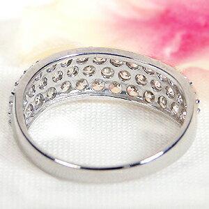 Pt900 1.0ct パヴェ ダイヤモンド ウェーブ リング 1.0カラット wave pave エタニティ 豪華 ゴージャス 指輪 ギフト プレゼント ４月誕生石 GUR1293の画像