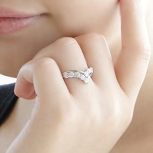 pt900 プラチナ ダイヤモンド ダイヤ 指輪 リング テンダイヤモンド 1.0ct 1カラット 10石 10粒 1ct GUR1311の画像