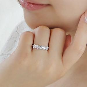 PT 天然　ダイヤモンドリング　1カラット Hカラー SIクラス ダイヤ エタニティ リング pt950 指輪 1.0ct