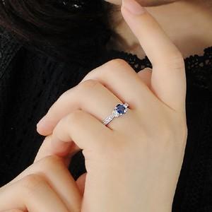 K18 WG ゴールド ダイヤモンド ダイヤ 指輪 リング カラーストーン サファイア ブルーサファイア アンティーク ミル打ち 誕生石 4月 9月 GUR1369Sの画像