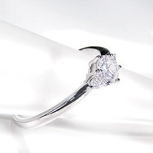 pt900 プラチナ ダイヤモンド ダイヤ 指輪 リング 一粒 大粒 0.50ct I-1クラス 誕生石 4月 GUR1381の画像