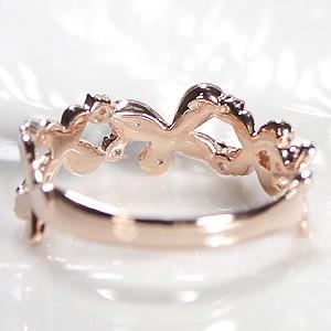 ダイヤモンドリング リング 指輪 ダイヤモンド ダイヤ 蝶 ちょうちょ ゴールド 18k 18金 PG バタフライ GUR1501PGの画像