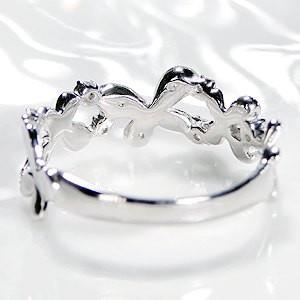 ダイヤモンドリング リング 指輪 ダイヤモンド ダイヤ 蝶 ちょうちょ ゴールド 18k 18金 WG バタフライ GUR1501WGの画像