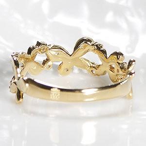 ダイヤモンドリング リング 指輪 ダイヤモンド ダイヤ 蝶 ちょうちょ ゴールド 18k 18金 YG バタフライ GUR1501YGの画像