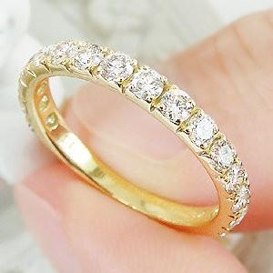 ダイヤモンドリング ダイヤモンド リング 指輪 エタニティ 1カラット Hカラー SIクラス 18k 18金 ゴールド GUR1503K18の画像