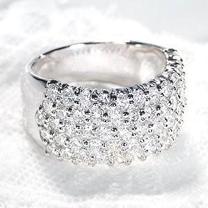 ダイヤモンドリング リング ダイヤモンド 指輪 パヴェ 2カラット プラチナ 2.0ct 豪華 GUR1505 | 