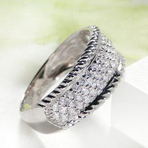 プラチナ パヴェ pt900 0.5ct ダイヤモンド リング Hカラー SIクラス 送料無料 ダイヤ PT pave 指輪 幅広 0.5カラット ダイア ダイアモンド 豪華 GUR1514の画像
