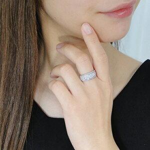 プラチナ パヴェ pt900 0.5ct ダイヤモンド リング Hカラー SIクラス 送料無料 ダイヤ PT pave 指輪 幅広 0.5カラット ダイア ダイアモンド 豪華 GUR1514の画像