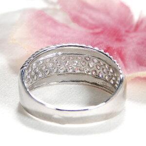 プラチナ パヴェ pt900 0.5ct ダイヤモンド リング Hカラー SIクラス 送料無料 ダイヤ PT pave 指輪 幅広 0.5カラット ダイア ダイアモンド 豪華 GUR1514の画像