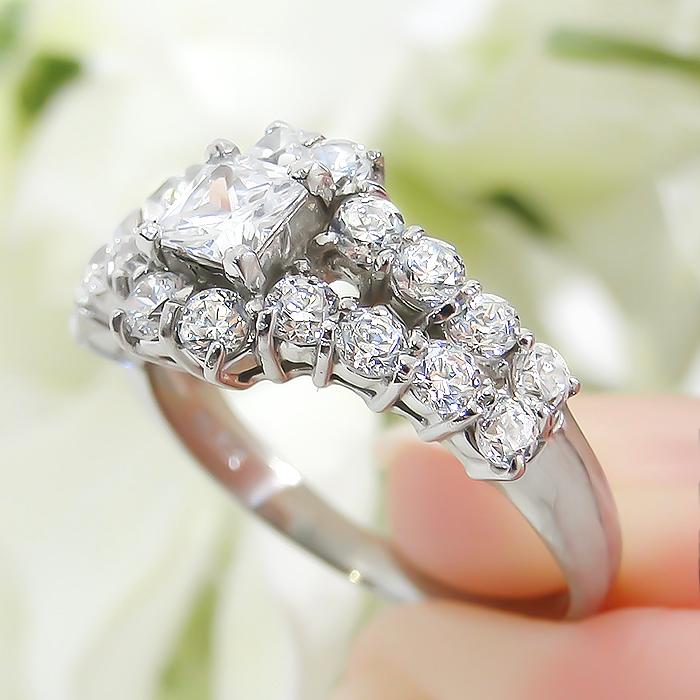 Pt900 1.40ct ダイヤモンド リング 送料無料 プラチナ PT Hカラー SI