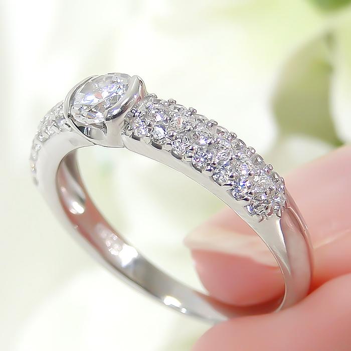 Pt900 0.7ct ダイヤモンド リング 送料無料 プラチナ 0.7カラット ダイヤ PT ダイア pave 指輪 豪華 華やか 可愛い 人気 幅広 大粒 一粒 ひと粒 パヴェ GUR1531の画像