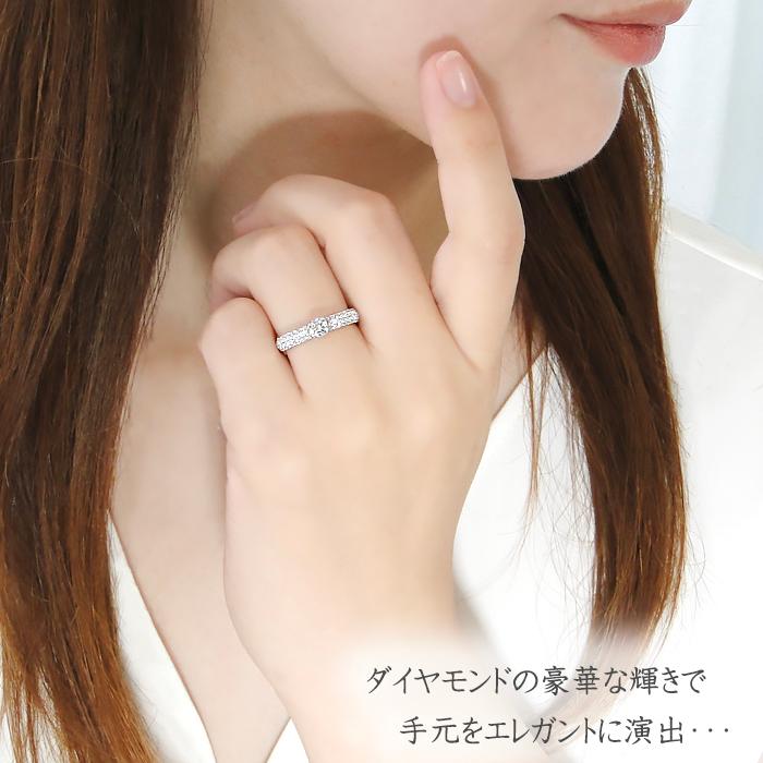 Pt900 0.7ct ダイヤモンド リング 送料無料 プラチナ 0.7カラット ダイヤ PT ダイア pave 指輪 豪華 華やか 可愛い 人気 幅広 大粒 一粒 ひと粒 パヴェ GUR1531の画像