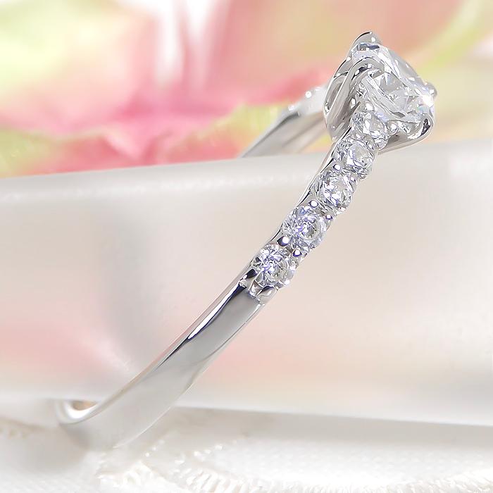 Pt900 0.8ct ダイヤモンド リング センター石 中央宝石研究所 ソーティング付 送料無料 プラチナ PT 華やか ゴージャス 大粒 一粒 ひと粒 指輪 豪華 GUR1535の画像