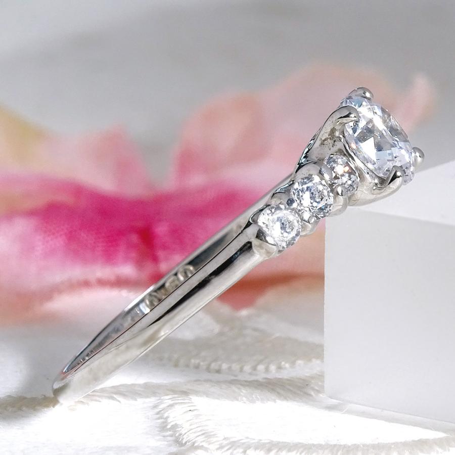 Pt900 0.75ct ダイヤモンド リング センター石 中央宝石研究所ソーティング付 送料無料 プラチナ ダイヤ ダイア 指輪 レディース プレゼント 4月 誕生石 GUR1547の画像