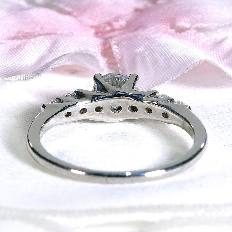 Pt900 0.75ct ダイヤモンド リング センター石 中央宝石研究所ソーティング付 送料無料 プラチナ ダイヤ ダイア 指輪 レディース プレゼント 4月 誕生石 GUR1547の画像