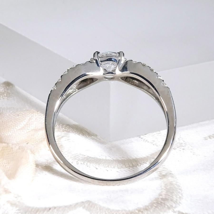 Pt900 0.65ct ダイヤモンド リング センター石 中央宝石研究所ソーティング付 送料無料 プラチナ ダイヤ ダイア 指輪 レディース プレゼント 4月 誕生石 GUR1550の画像