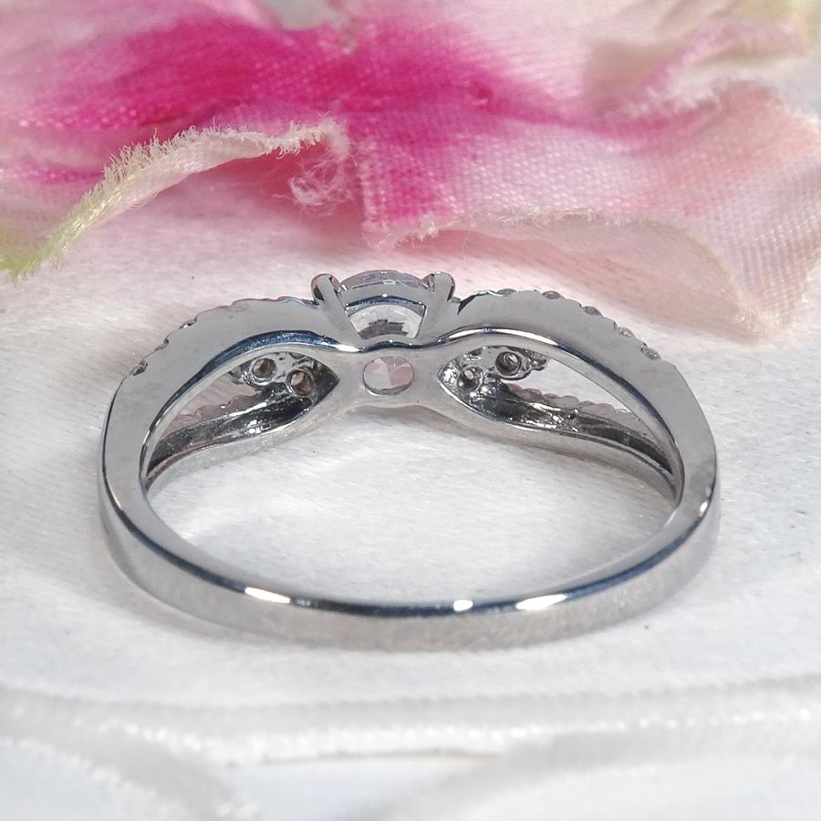 Pt900 0.65ct ダイヤモンド リング センター石 中央宝石研究所ソーティング付 送料無料 プラチナ ダイヤ ダイア 指輪 レディース プレゼント 4月 誕生石 GUR1550の画像
