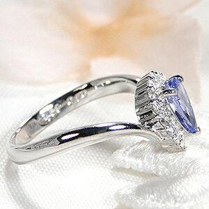 Pt900 タンザナイト ダイヤモンド リング ジュエリー ダイヤ 指輪  