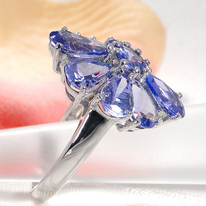Pt900 タンザナイト リング ジュエリー アクセサリー レディース 青