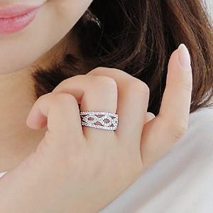 K18 WG ゴールド ダイヤモンド ダイヤ 指輪 リング 1.0ct 1カラット 80粒 エレガンス 幅広 GUR879の画像