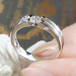 pt900 プラチナ ダイヤモンド ダイヤ 指輪 リング 大粒 0.2ct 一粒 SI