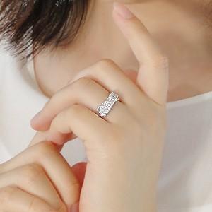 pt900 プラチナ ダイヤモンド ダイヤ 指輪 リング パヴェ エタニティ 0.5ct クロス 誕生石 4月 GUR946の画像