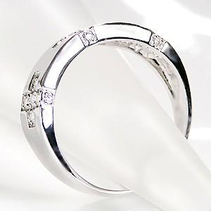 k18 WG レディースリング リング k18 指輪 レディース K18WG 2連リング ホワイトゴールド