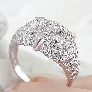 K10 WG ゴールド 指輪 リング カラーストーン ホワイトサファイア  