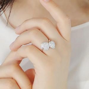 pt900 プラチナ ダイヤモンド ダイヤ 指輪 リング パヴェ 1カラット 1.0ct 豪華 ウェーブ ハート ハートモチーフ GUR997の画像