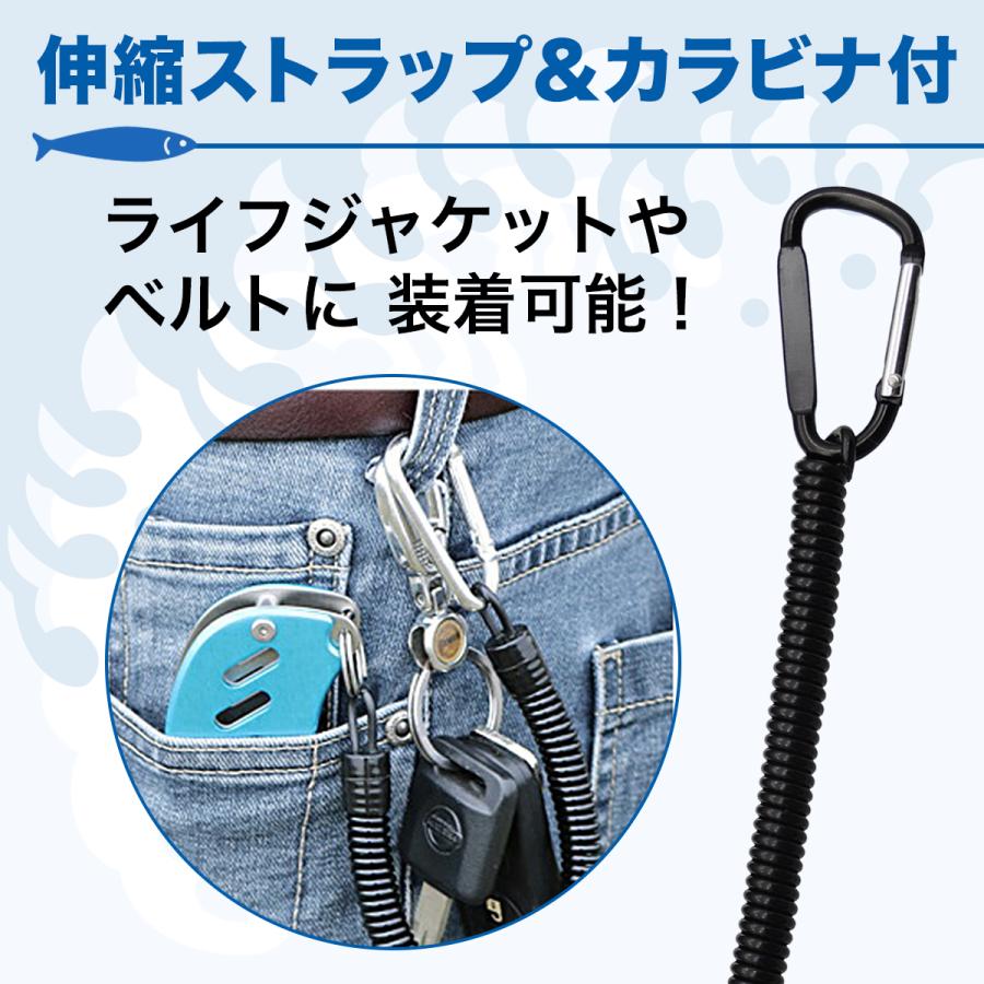 フィッシュグリップ セット フィッシュキャッチャー フィッシングプライヤー 釣り道具 魚掴み 釣り用ペンチグリップ コンパクト ステンレス 釣り具 カラビナ付き｜good-m｜05