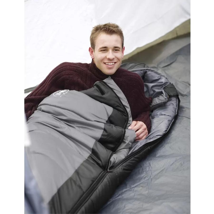 【美品】Coleman MASTER SERIES ブラック ダブル 寝袋 Coleman（コールマン） 耐寒−18度(ブラック／グレー)コールマン寝袋