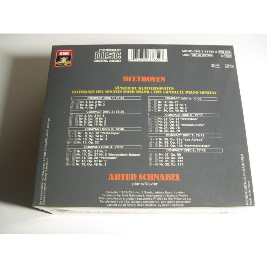 Beethoven / The Complete Piano Sonatas / Artur Schnabel : 8 CDs // CD｜good-music-garden｜02