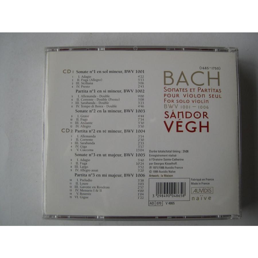 Bach / Sonatas and Partitas for Solo Violin / Sandor Vegh : 2 CDs // CD｜good-music-garden｜02