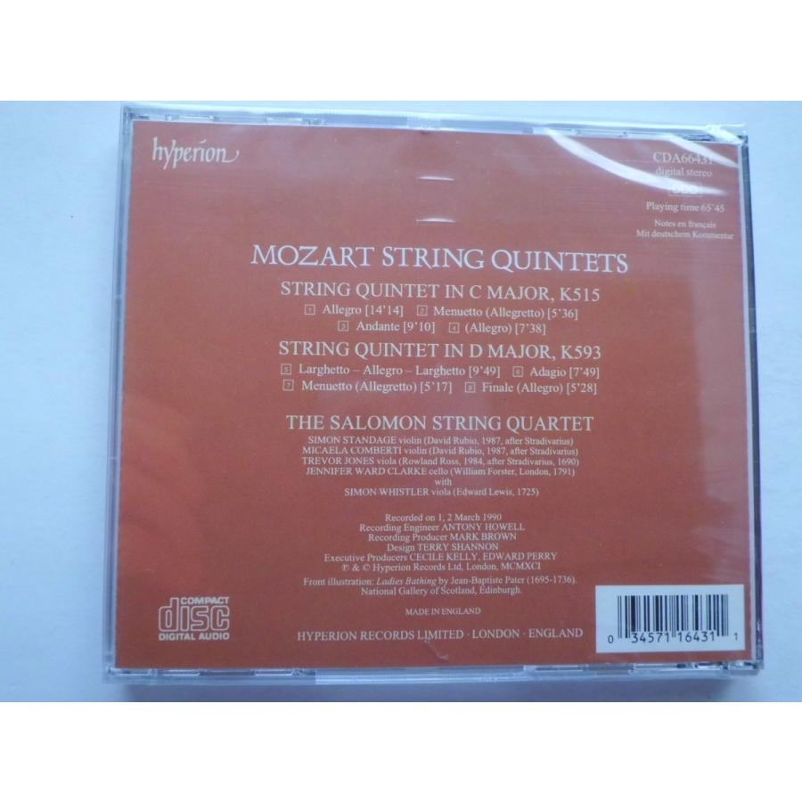 Mozart / String Quintets K515, K593 / Salomon String Quartet, etc. // CD｜good-music-garden｜02