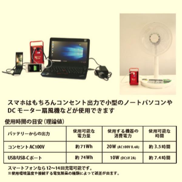 富士倉 ソーラーマルチファンクションポータブルバッテリー BA-80 地震