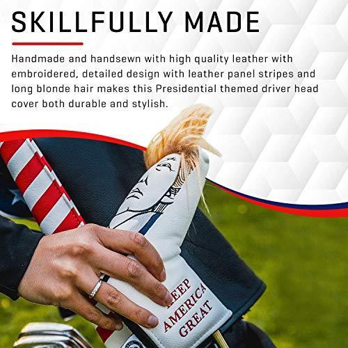 Pins & Aces Golf Co. Keep America Great プレミアムパターヘッドカバー レザー 手作りブレード 並行