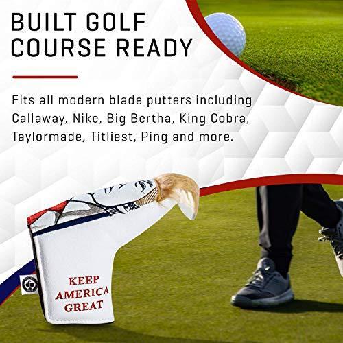 Pins & Aces Golf Co. Keep America Great プレミアムパターヘッドカバー レザー 手作りブレード 並行