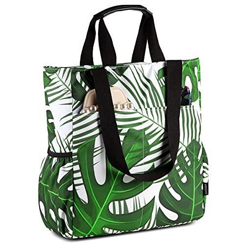 VASCHY ビーチトートバッグ レディース 軽量 防水 折りたたみ式 大型プールトートバッグ ファスナー付き US サイズ L カラ 並行