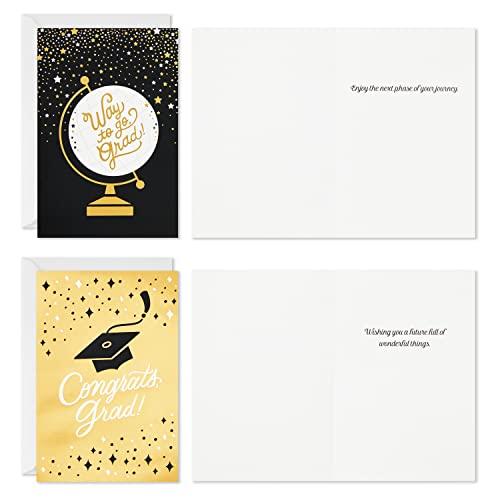 ショッピング Hallmark 卒業カード 詰め合わせ ブラックとゴールド カード36枚と封筒6デザイン 並行輸入