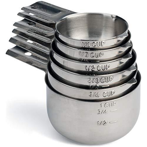 Hudson Essentials Stainless Steel Measuring Cups Set - 6 Piece Stack 並行輸入