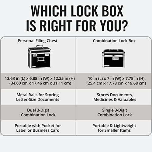 Locking File Tote Storage Box  Letter  13-3/4 x 7-1/4 x 12-1/4  Blac 並行輸入｜good-quality｜07