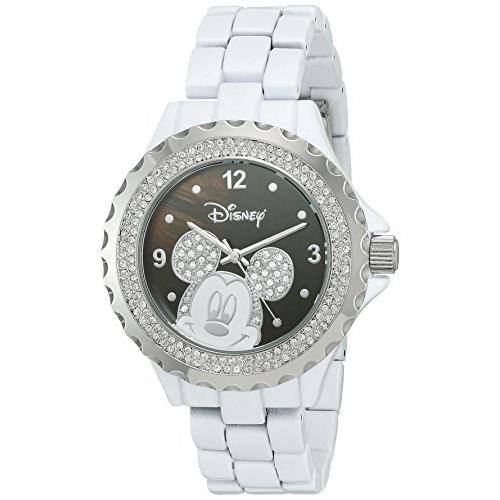 ディズニー レディース ミッキーマウスクォーツ メタルと合金 腕時計 ホワイト モデル：W002893 並行輸入